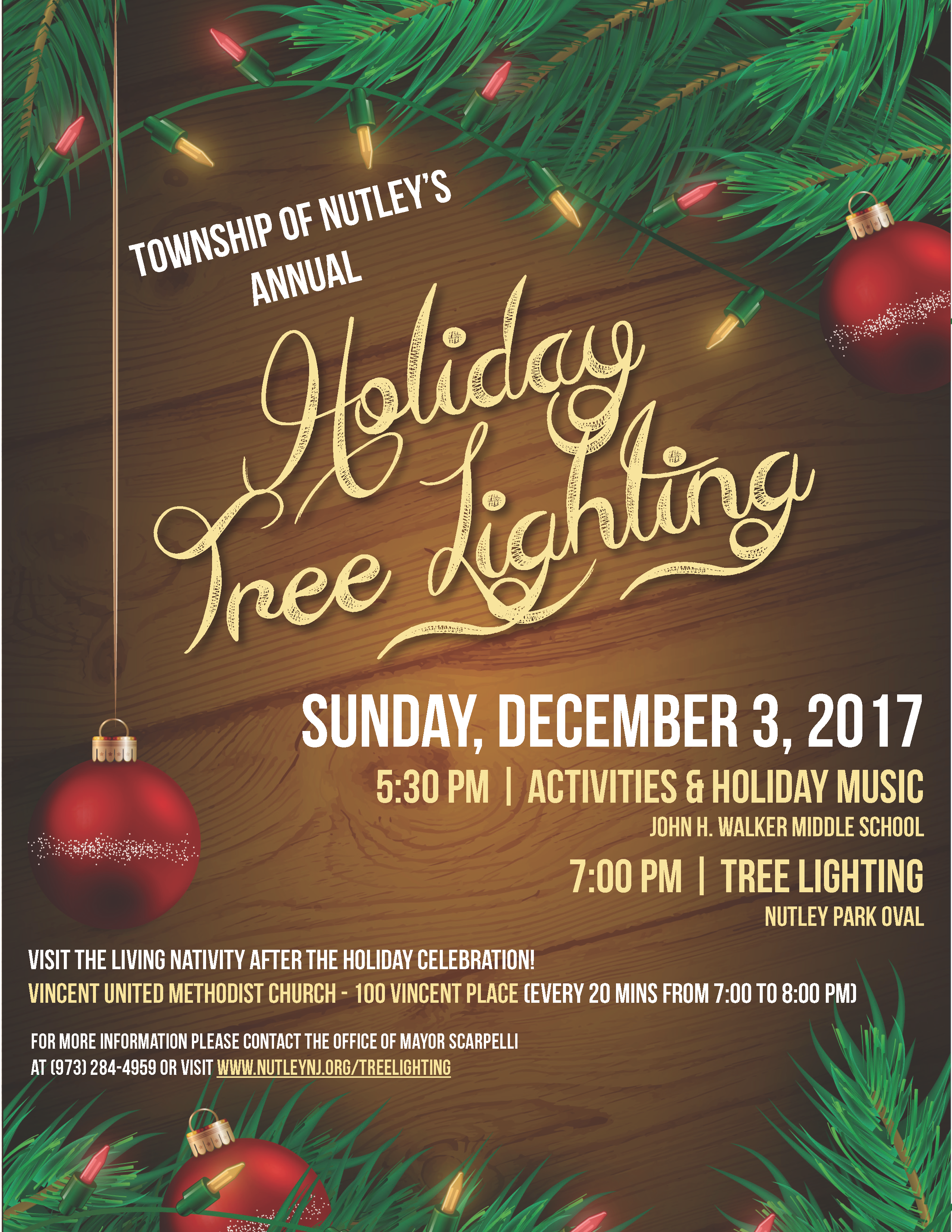 Nutley, New Jersey - Township of Nutley's Annual Holiday Tree Lighting